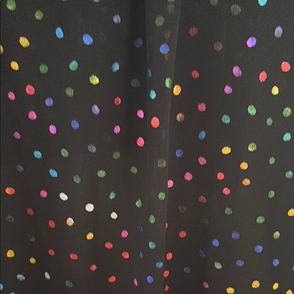 Express Black see through Blouse with Colorful Dots - Picture 6 of 8